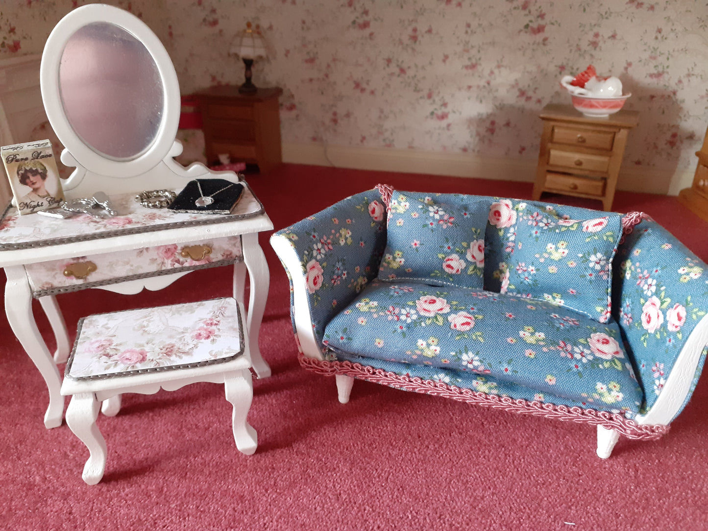 Dressing Table and Stool with Accessories