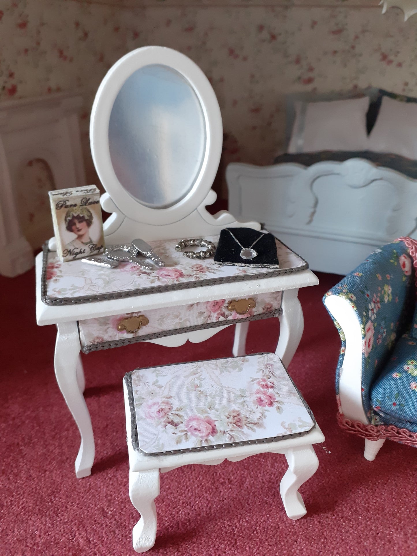 Dressing Table and Stool with Accessories