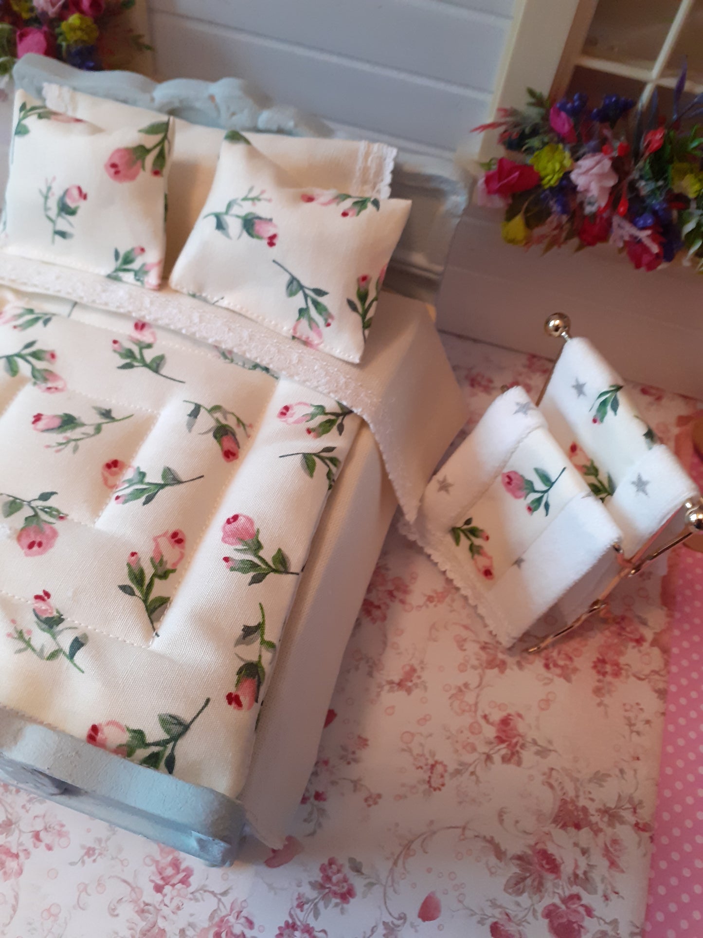 Pink Rose Double Bedding